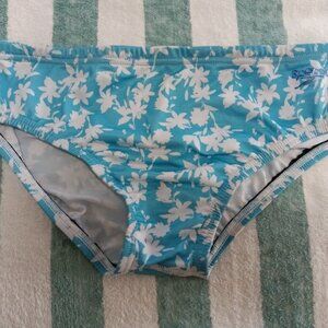 SPEEDO SWIM BRIEF, SIZE 32", BLUE PATTERN - (*) Pre-owned